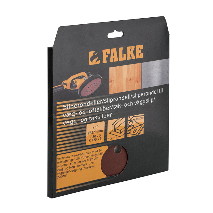 Falke slipeskive Ø220 mm til vegg og giraffsliper